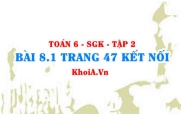 Bài 8.1 trang 47 Toán 6 Tập 2 Kết nối tri thức